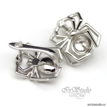 Швензы паук ШАРЛОТТА под вклейку родий art: 113478 фотография 3