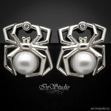 Швензы паук ШАРЛОТТА под вклейку родий code: 113478 изображение 5