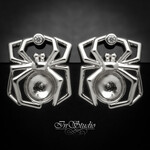 Швензы паук ШАРЛОТТА под вклейку родий - маленькое фото 1