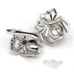 Швензы паук ШАРЛОТТА под вклейку родий - уменьшенное изображение 3