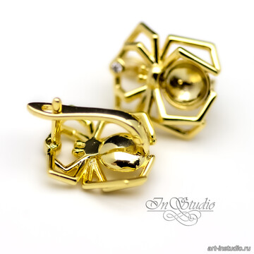 Швензы паук ШАРЛОТТА под вклейку позолота art: 113481 фотография 3