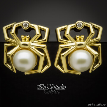 Швензы паук ШАРЛОТТА под вклейку позолота code: 113481 изображение 5