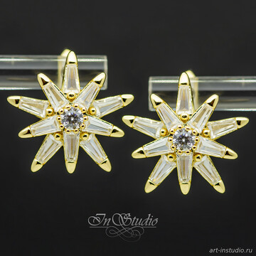 Швензы Бетельгейзе позолота с фианитами art: 113475 фотография 3