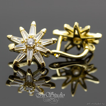 Швензы Бетельгейзе позолота с фианитами artikul: 113475 photo 4