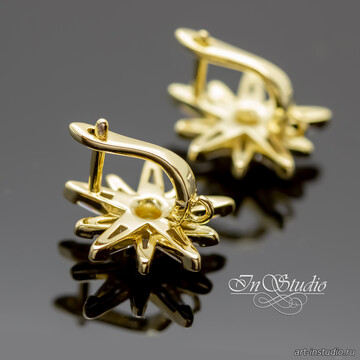 Швензы Бетельгейзе позолота с фианитами code: 113475 изображение 5