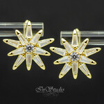 Швензы Бетельгейзе позолота с фианитами - уменьшенное изображение 3