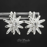 Швензы Бетельгейзе родий с фианитами - маленькое фото 1