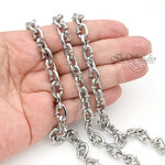 Цепь для украшений Гвоздики 8,7 мм родий - маленькая фотография 2