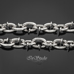 Цепь для украшений Гвоздики 8,7 мм родий - уменьшенное изображение 3