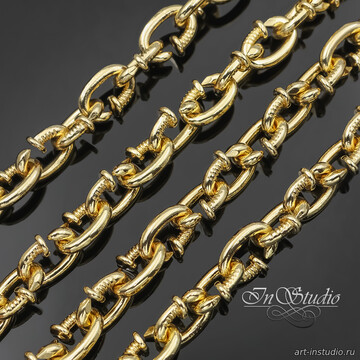 Цепь для бижутерии Гвоздики 8,7 мм позолота - фото изображение товара, artikul: 113550