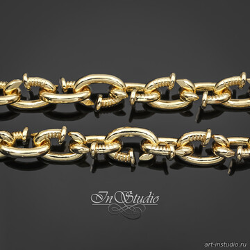 Цепь для бижутерии Гвоздики 8,7 мм позолота art: 113550 фотография 3