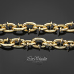 Цепь для бижутерии Гвоздики 8,7 мм позолота - уменьшенное изображение 3
