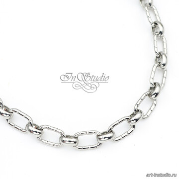 Цепь для украшений NOBLE с насечками 6,5 мм родий art: 113577 фотография 3
