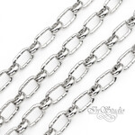 Цепь для украшений NOBLE с насечками 6,5 мм родий - маленькое фото 1