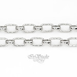 Цепь для украшений NOBLE с насечками 6,5 мм родий - маленькая фотография 2