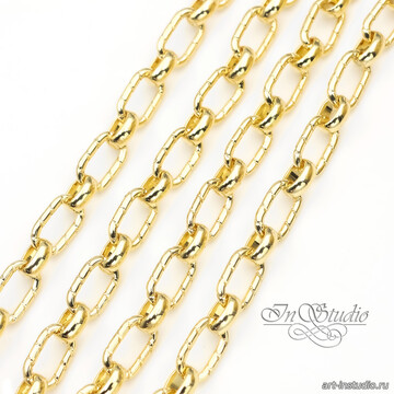 Цепь для украшений NOBLE с насечками 6,5 мм позолота artikul: 113580 photo 4