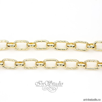 Цепь для украшений NOBLE с насечками 6,5 мм позолота code: 113580 изображение 5