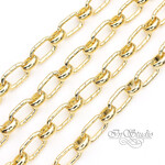 Цепь для украшений NOBLE с насечками 6,5 мм позолота - маленькое фото 1