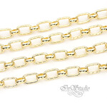 Цепь для украшений NOBLE с насечками 6,5 мм позолота - уменьшенное изображение 3