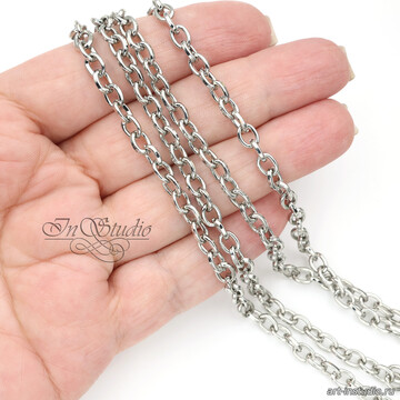 Цепочка якорная для бижутерии LUSSO 4,8 мм родий artikul: 113571 photo 4