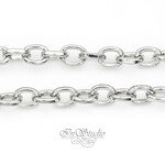 Цепочка якорная для бижутерии LUSSO 4,8 мм родий - маленькая фотография 2
