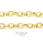 Цепочка якорная для бижутерии LUSSO 4,8 мм позолота - маленькая фотография 2