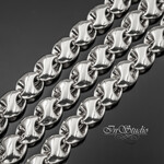 Цепь крупная TOROS 9 мм родиевое покрытие - маленькое фото 1