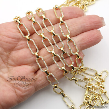 Цепь декоративная RAINIER 7,2 мм позолота с фианитами artikul: 113562 photo 4