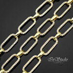 Цепь декоративная RAINIER 7,2 мм позолота с фианитами - маленькое фото 1