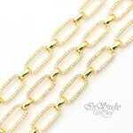 Цепь декоративная RAINIER 7,2 мм позолота с фианитами - уменьшенное изображение 3