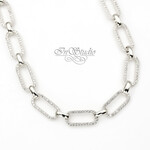 Цепь декоративная RAINIER 7,2 мм родий с фианитами - уменьшенное изображение 3