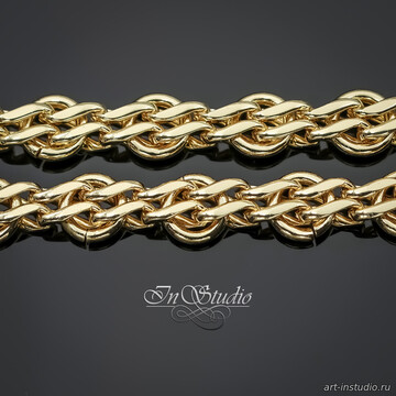 Цепь бижутерная TEFITI 6,4 мм позолота арт: 113586 фото 2