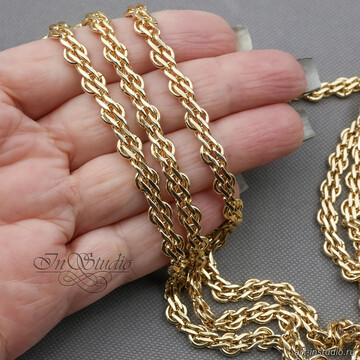 Цепь бижутерная TEFITI 6,4 мм позолота code: 113586 изображение 5