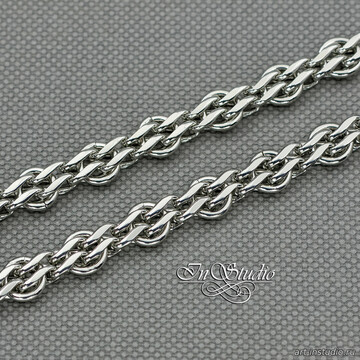 Цепь бижутерная TEFITI 6,4 мм родий art: 113583 фотография 3