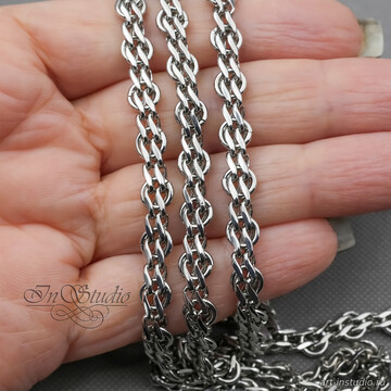 Цепь бижутерная TEFITI 6,4 мм родий artikul: 113583 photo 4