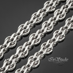 Цепь бижутерная TEFITI 6,4 мм родий - маленькое фото 1