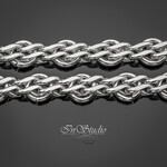 Цепь бижутерная TEFITI 6,4 мм родий - маленькая фотография 2