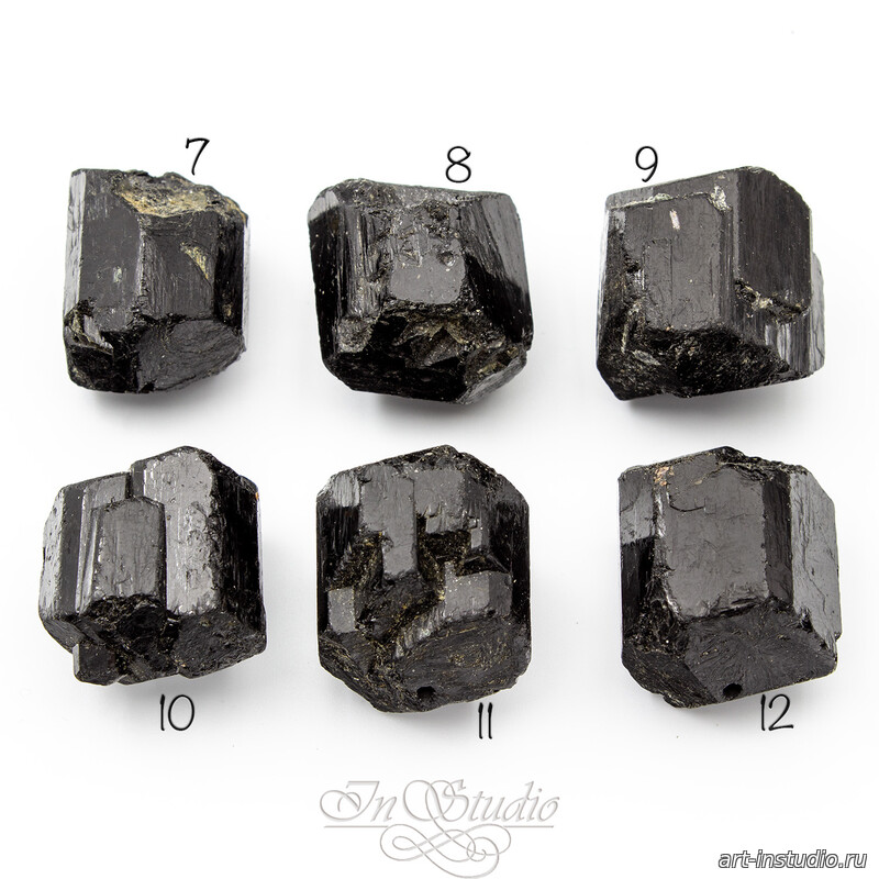 Шерл 21-26 мм черный турмалин необработанные бусины - увеличенное фото изображение в карточке товара артикул: 106901