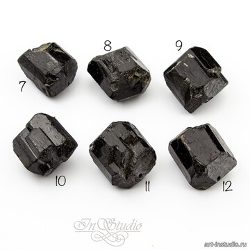 Шерл 21-26 мм черный турмалин необработанные бусины арт: 106901 фото 2