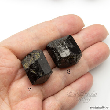Шерл 21-26 мм черный турмалин необработанные бусины art: 106901 фотография 3