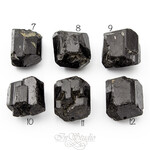 Шерл 21-26 мм черный турмалин необработанные бусины - маленькое фото 1