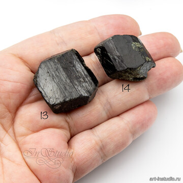 Шерл 22-28 мм черный турмалин необработанные бусины art: 106902 фотография 3