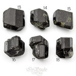 Шерл 22-28 мм черный турмалин необработанные бусины - маленькое фото 1