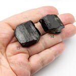 Шерл 22-28 мм черный турмалин необработанные бусины - уменьшенное изображение 3