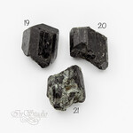 Шерл 20-29 мм черный турмалин необработанные бусины - маленькая фотография 2