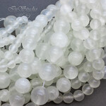 Кальцит натуральный белый 6 8 10 12 мм бусины шарики - маленькая фотография 2