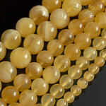 Кальцит натуральный желтый 6 8 10 12 мм бусины шарики - маленькое фото 1