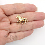 Подвеска кулон для украшений Лошадь 20х16 мм позолота - маленькая фотография 2