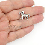 Подвеска Лошадь с фианитами 19х13,5 мм родий - уменьшенное изображение 3