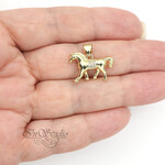 Подвеска Лошадь с фианитами 19х13,5 мм позолота - уменьшенное изображение 3